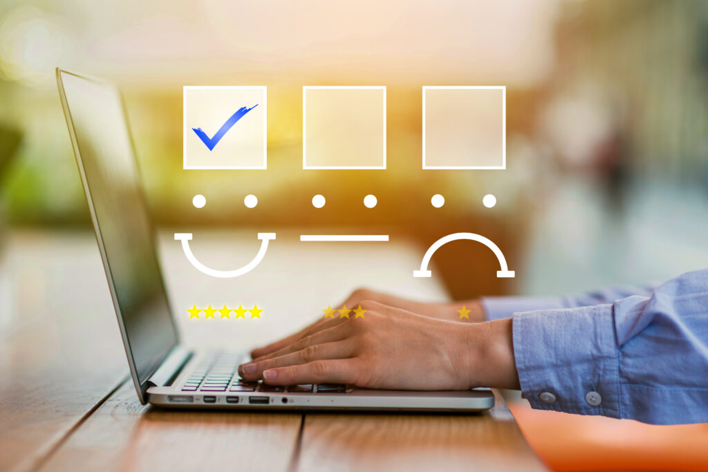 collage del concepto de experiencia del cliente